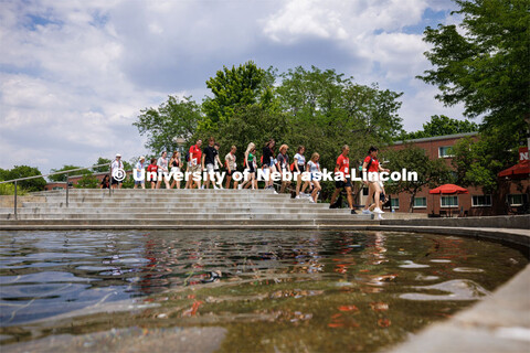 NSE groups return to the Nebraska Union for the closing session. New Student Enrollment. June 7, 202