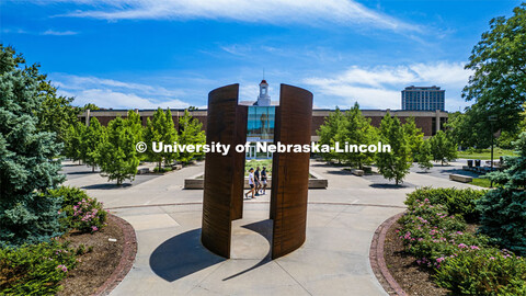 Blue skies across UNL's City Campus. June 12, 2023. 