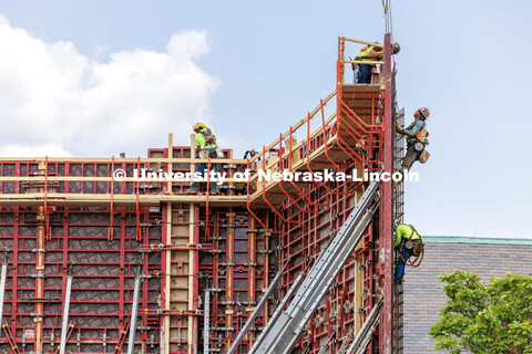 Construction on the new Hixson-Lied College of Fine and Performing Arts music building. June 15, 202