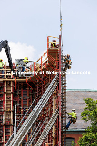 Construction on the new Hixson-Lied College of Fine and Performing Arts music building. June 15, 202