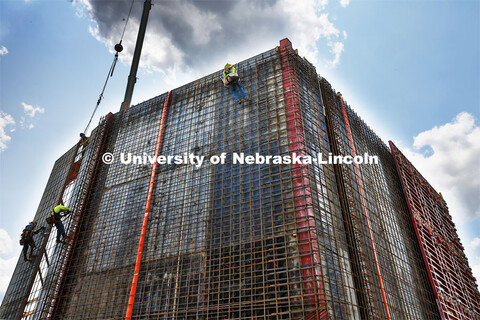 Construction on the new Hixson-Lied College of Fine and Performing Arts music building. June 15, 202