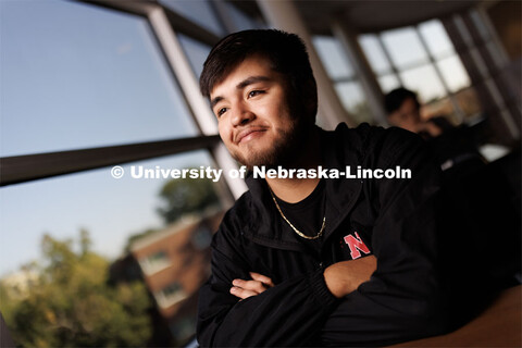 Isaac Perez, sophomore in management and actuarial science, from Lexington, Nebraska. September 12, 