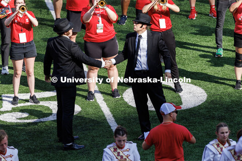 The halftime show honored the music of the Blues Brothers.  The Blues Brothers were played by curren