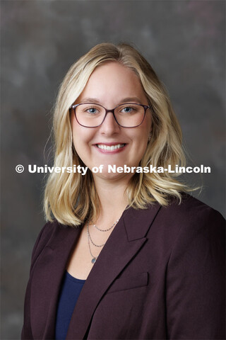 Studio portrait of Ashton Figgner, Assistant Extension Educator, Nebraska Extension.  September 28, 