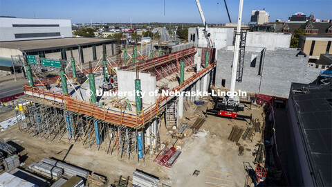 New music building under construction for the Hixon-Lied College of Fine and Performing Arts.  Octob