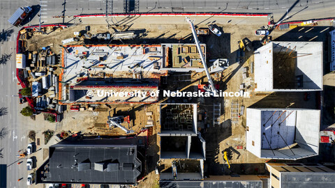 New music building under construction for the Hixon-Lied College of Fine and Performing Arts.  Octob