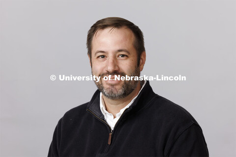 Studio portrait of Joshua Lowe, Assistant Professor, School of Art, Art History and Design. November