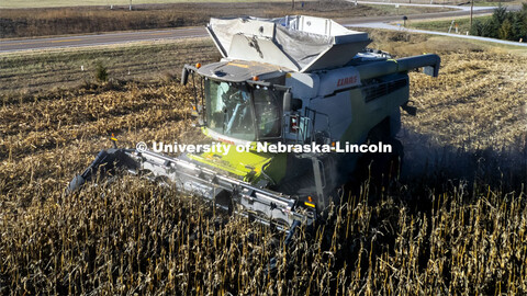 Justin Korver harvests corn in the southeast Lancaster County. November 8, 2023. 