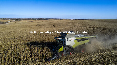 Justin Korver harvests corn in the southeast Lancaster County. November 8, 2023. 