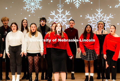 UNL’s The Red Keys, an A Cappella group on campus, hosted their winter showcase in the Swanson Aud