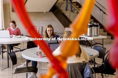 Students studying at the Sheldon Museum. December 06, 2023. 