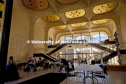 Students studying at the Sheldon Museum. December 06, 2023. 