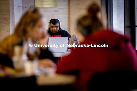 Students studying at the Sheldon Museum. December 06, 2023. 