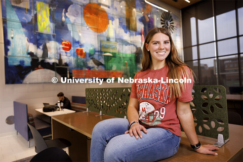 Abby Steffen, Junior in Speech-Language Pathologist, attends UNL with a scholarship from The Nebrask