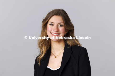 Studio portrait of Anna Tanko. New Student Enrollment Orientation Leaders. December 11, 2023. 