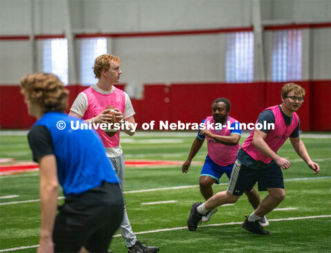 Professor Jean Marcel Ngoko Djiokap looks to find open space to receive the ball from his team’s q