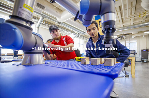 Jacob Hansen, with ALA Engineering and a Nebraska alumnus, and Kunjan Theo Joseph, with the UNL MAAR