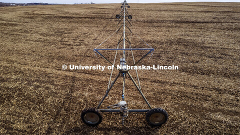 A center pivot awaits the spring in southeast Lancaster County. March 12, 2024. 