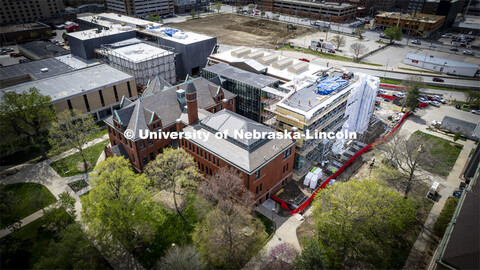 Construction continues on the new addition to Architecture Hall. April 17, 2024. 