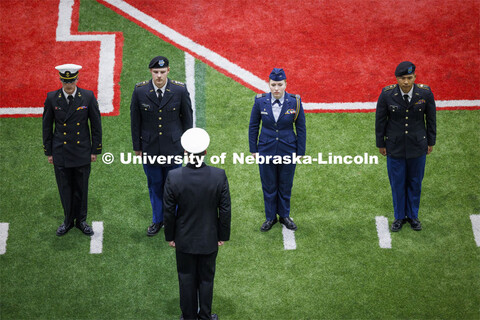 Joint Service Chancellor’s Review of the ROTC Cadets in Cook Pavilion. April 18, 2024. 