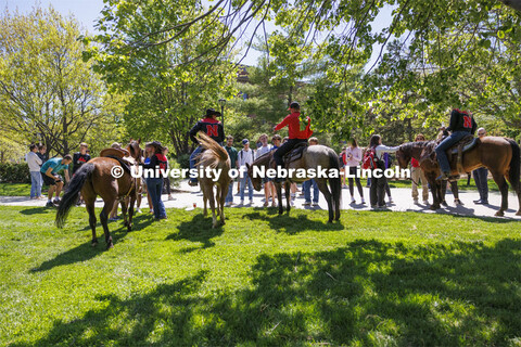 The Nebraska Rodeo Team gave Huskers a chance to be up close to their horses and even go for a ride.