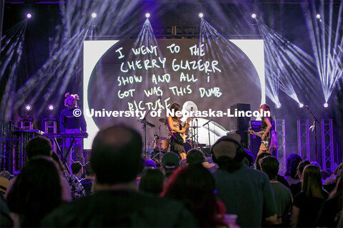 Cherry Glazerr performs on the main stage at the 20th Annual Lincoln Calling Festival outside the Un