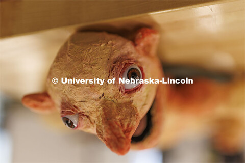 A sculpture made for an Open Studios project. Students in the Carson Emerging Media Arts building wo