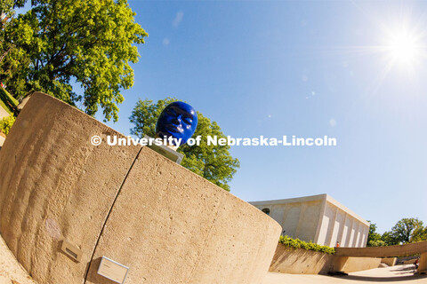 Untitled by Jun Kaneko sculpture near the Sheldon Museum is part of the sculpture walking tour. June