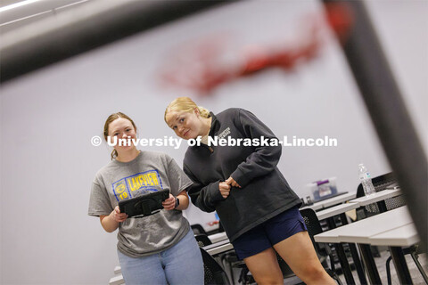 Rebecca Wulf (left), who graduated in agriculture education and will teach this fall at Lakeview Com