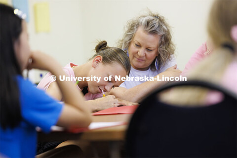 Students in the I/We Love to Write Workshop for kids. Nebraska Writing Project, an initiative of the