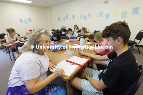 Students in the I/We Love to Write Workshop for kids. Nebraska Writing Project, an initiative of the