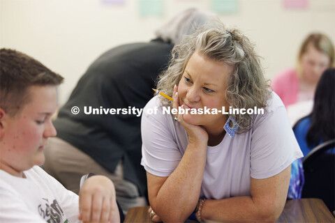 Students in the I/We Love to Write Workshop for kids. Nebraska Writing Project, an initiative of the