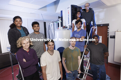 Top row (from left): graduate students Aina Antony, Gaurav Kudalkar, Chris Albert and Chathurika Usl