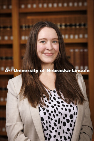 Amy Derowitsch, Assistant Paralegal, College of Law staff. College of Law portrait session. August 2