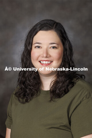 Studio portrait of Emily Cerny, Assistant Professor, Interior Design. August 21, 2024. 