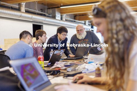 Students collaborate in an architecture class. Architecture photo shoot. September 25, 2024. 