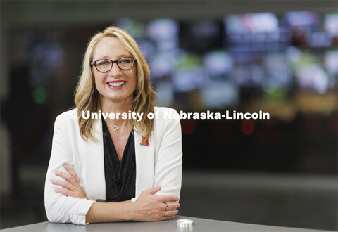 Shari Veil, Dean of College of Journalism and Mass Communication. Veil is pictured in various places