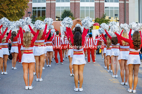 The Husker Scarlets squad perform at the 2024 Homecoming Parade. 2024 Homecoming celebration. Octobe