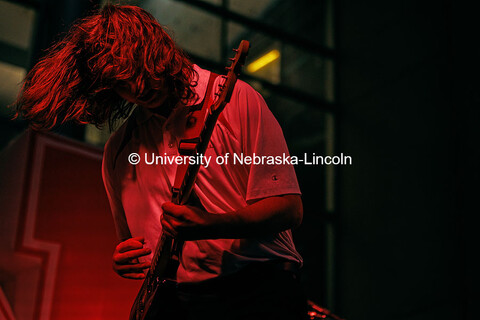Simon Nabb, the lead singer of the Breakroom Band, at the 2024 Battle of the Bands. 2024 Homecoming 