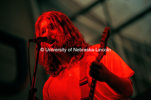Simon Nabb, the lead singer of the Breakroom band, at the 2024 Battle of the Bands. 2024 Homecoming 