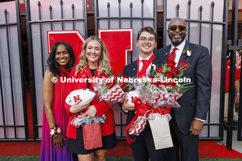 Homecoming royalty Emmerson Putnam, biological sciences major of Bellevue, Nebraska and Jaime Smith,