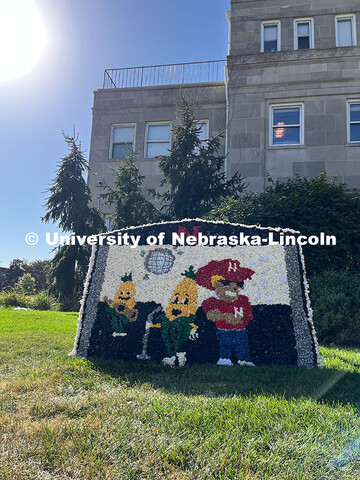 Yard Displays for Nebraska vs Rutgers homecoming game and Cornchella festival. October 5, 2024. 