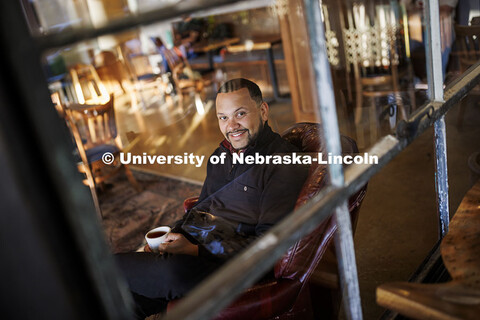 Clearthur Mangram, Director of Admissions. Photo for Nebraska Alumni. Admissions / ASEM. Mangram is 