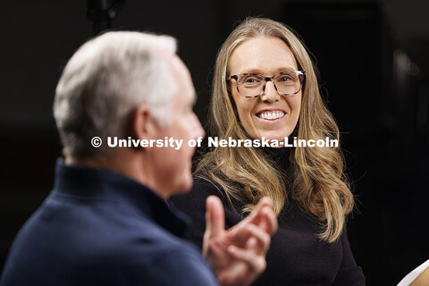 Professor Lindsay Hastings (left) facilitates a focus group conversation with NHRI Leadership Mentor