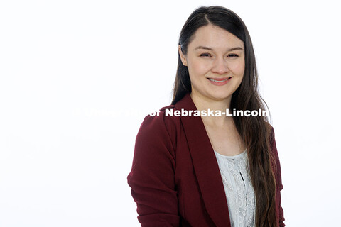 Studio portrait of Rachel Nozicka, Academic Advisor, College of Journalism and Mass Communications. 