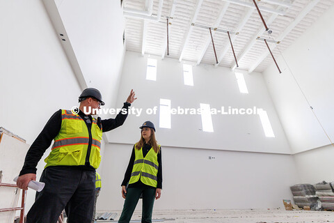 Construction progress on the new Hixson-Lied College of Fine and Performing Arts music building. Dec