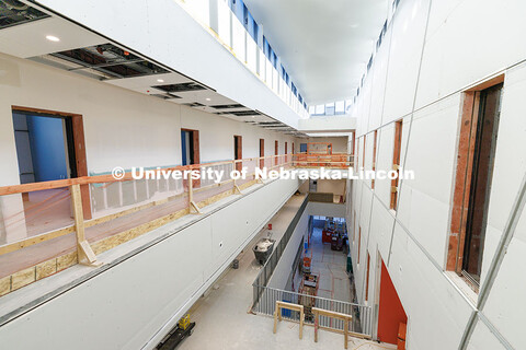 Construction progress on the new Hixson-Lied College of Fine and Performing Arts music building. Dec