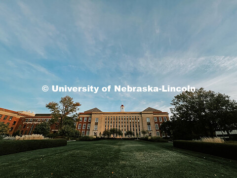 Exterior south view of Love Library. Fall photos on City Campus. July 1, 2024. Taylor DeMaro / Unive