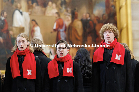 Members of the UNL Choirs perform ‘One Voice’ inside the United States Capitol Rotunda during th