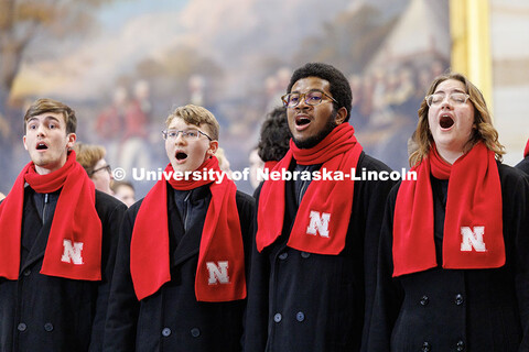 Members of the UNL Choirs perform ‘One Voice’ inside the United States Capitol Rotunda during th